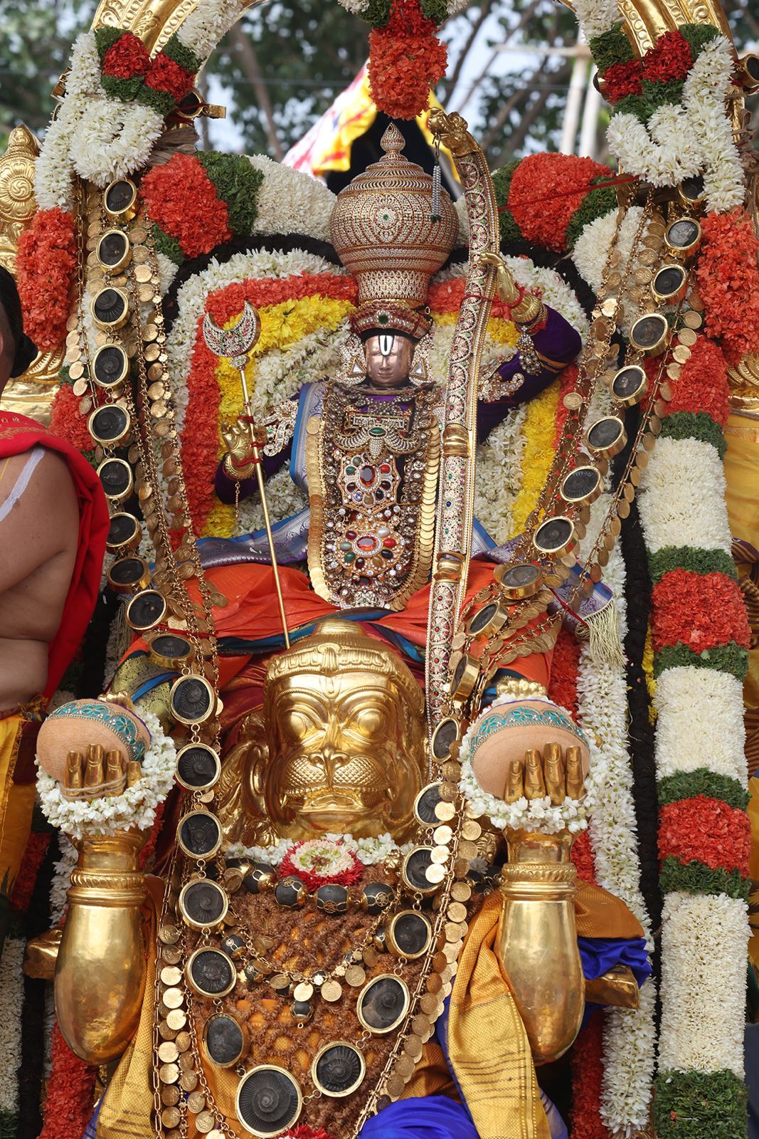Sri Malayappa Swamy as Kodanda Rama on the Hanumantha Vahanam